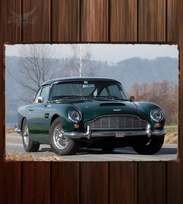 Металлическая табличка Aston Martin DB5 Металлическая табличка Aston Martin DB5